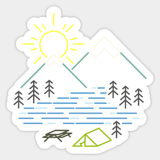 Picnic by the lake (Summer) Sticker